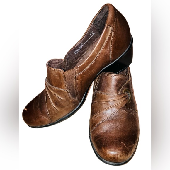 Clark’s Bendables Wish Trance Leather Bootie Pumps - Picture 1 of 4